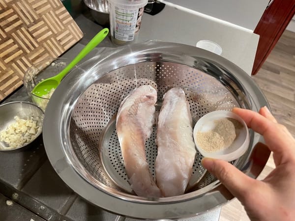 Rub pepper powder all over the fish to remove the fishy smell.