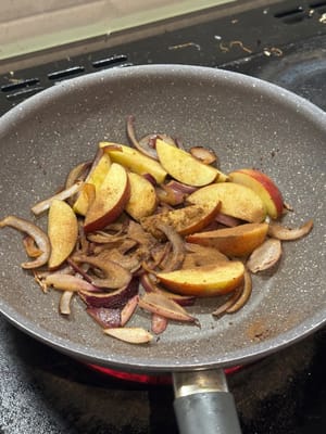 Also add in a bit of salt, cinnamon and brown sugar. After that, also add in soy sauce, vinegar and about 50 mL of water