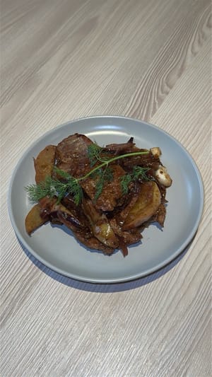 Lastly, serve with either rice or mashed potatoes. Enjoy!