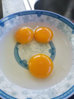 three eggs