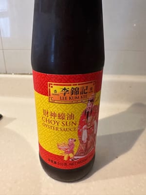 1 cuillère à soupe de sauce aux huîtres