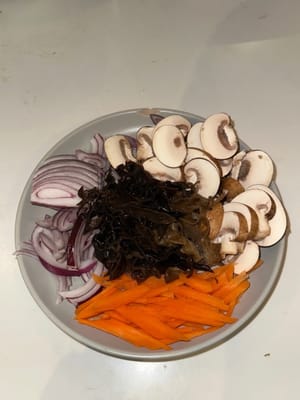 像这样准备所有的蔬菜