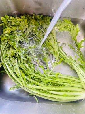 雪裡紅泡半小時洗乾淨→雪裡紅先泡個「清水澡」,搓乾淨哈