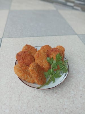 Nuggets talas siap di hidangkan
