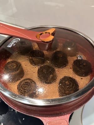 빵을 15분간 쪄주세요.