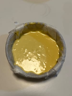 añadir la masa del pastel