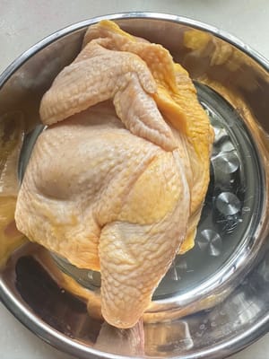 Half a fresh chicken