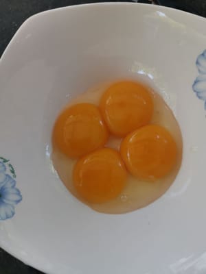 then put the egg yolk in a bowl