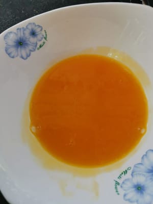 then beat the egg yolks until evenly mixed