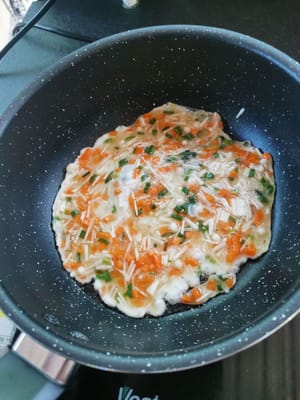 then put in the egg white first