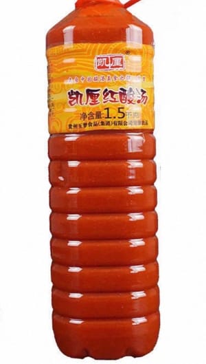 ซุปเปรี้ยวแดงสูตรพิเศษของกุ้ยโจว