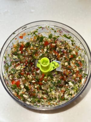 Moler en trozos más pequeños como este