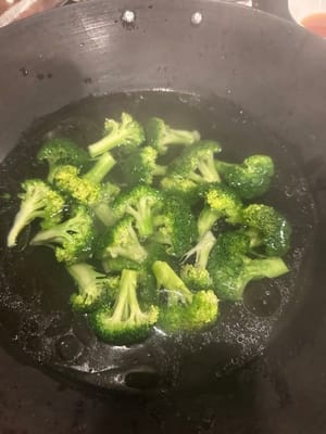 Cut broccoli into florets