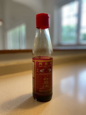 une demi-cuillère à soupe d'huile de sésame grillé