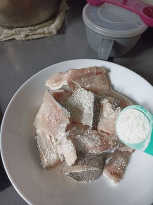Tambahkan 1/2 tbsp tepung ubi jalar