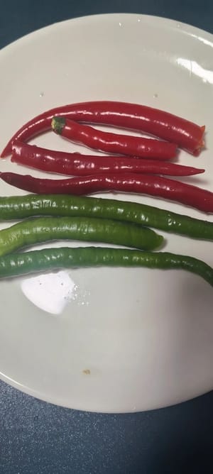 Peperoni verdi e rossi