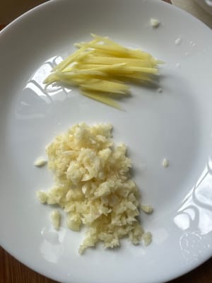 a little ginger and garlic