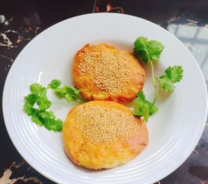 芝麻油酥饼。