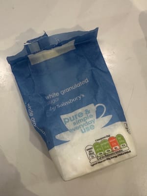 Half teaspoon sugar