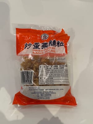 dried diced radish