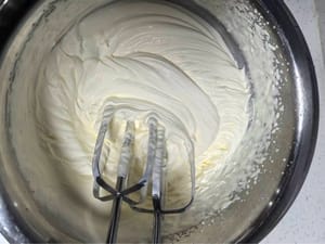 오레오 솔티드 크림 휘핑 (케이크가 식는 동안 만들기)

생크림 250g + 소금 2g + 설탕 20g을 넣고 휘핑을 시작합니다.

크림이 70~80% 정도 단단해질 때까지 (선은 보이지만 여전히 부을 수 있는 정도) 휘핑한 후 오레오 쿠키 크럼블을 넣습니다.

크림이 완전히 굳어질 때까지 (필링이 무너지지 않도록 단단한 질감이 될 때까지) 계속 휘핑합니다.

더운 날씨 주의사항: 휘핑하는 동안 에어컨을 계속 켜두고, 휘핑 볼 아래에 얼음물을 담은 그릇을 놓아주세요. 그렇지 않으면 크림이 심하게 녹을 수 있습니다.