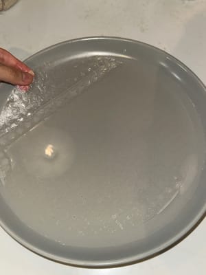 将米纸浸泡在水中直至略微变软