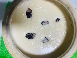 Masukkan irisan jahe, kurma merah, dan perut ikan ke dalam panci rebus, tambahkan 500-600 ml susu segar dengan kandungan protein minimal 3,6, dan rebus selama 50-60 menit. Hasilnya kaya kolagen dan lezat 😋
