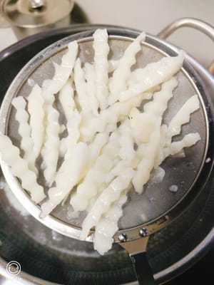 Boil for about one or two minutes and set aside