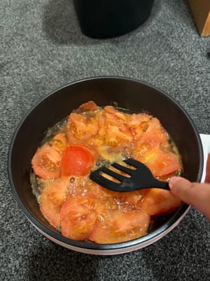 crushing tomatoes