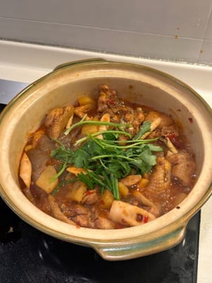 Once done, turn the heat off and add in sesame oil for extra flavour