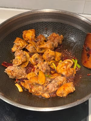 Throw in the chicken and stir fry together