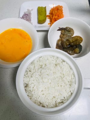 Arroz frío durante la noche