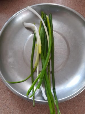 scallion stems (wash and finely chop,)