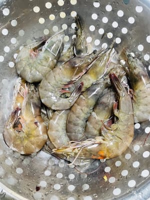 Penanganan yang Aman: Gunakan gunting untuk memotong rostrum yang tajam di bagian depan kepala udang untuk menghindari tertusuk saat memegang atau memakannya.