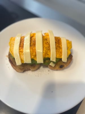 cheese一片切长形状铺上