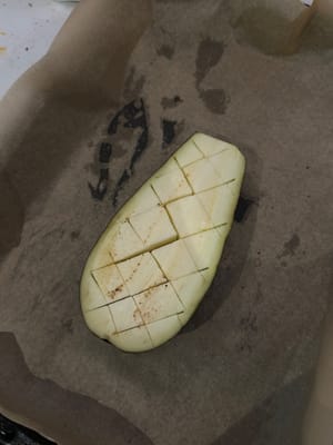 茄子上斜切