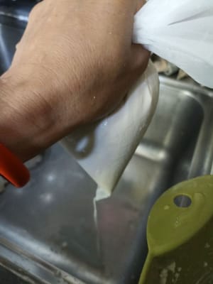 Anschließend das Tofuwasser wegschütten