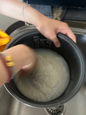 Reis waschen