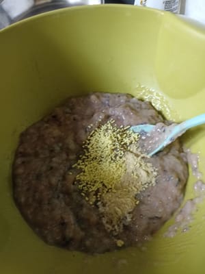Tambahkan semua bumbu pempek 1tsp perasa