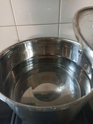 Preparare 1700 ml di acqua pulita per far bollire il pollo