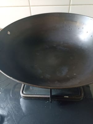 Lanjutkan proses memasak Kita panaskan kuali