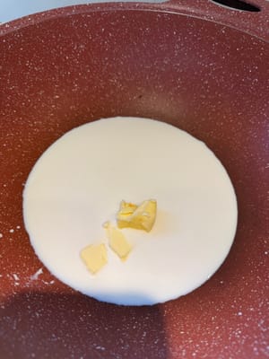 Tambahkan 15 gram mentega