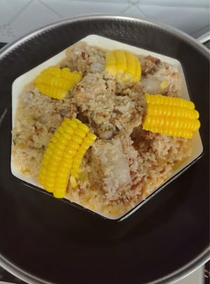 Kukus hingga matang, masukkan bumbu-bumbu yang telah disiapkan.