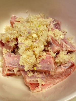 And add to the pork ribs