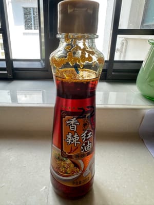 Two-thirds tablespoon of red spicy oil