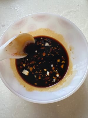 Prepare the sauce in advance by mixing all the condiments with about 4 tablespoons of water