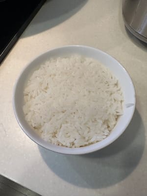 A bowl of white rice