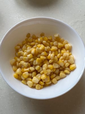 Drain the corn in advance