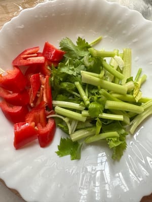 像這樣準備蔬菜