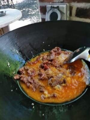 masukan telur yang sudah dikocok